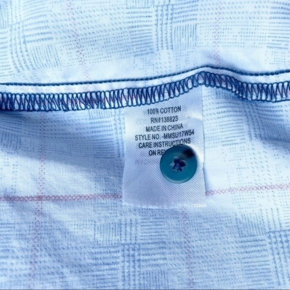 Brad Paisley Moonshine Spirit Western Shirt Blue & Cream Plaid Men’s Size Large - Picture 9 of 12